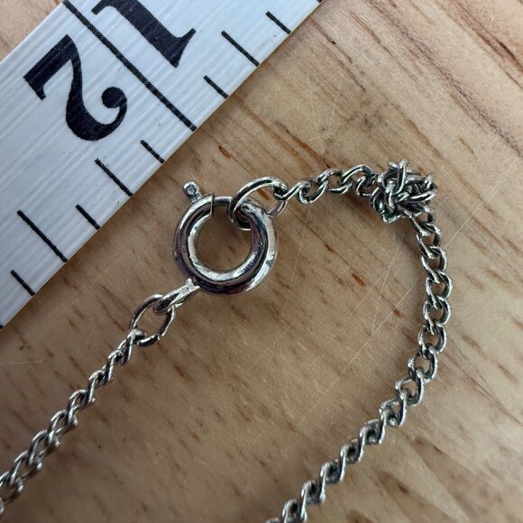 Silver-Tone Bracelet & Pendant Necklace Set With Black Oval Stones, Mourning - Picture 14 of 14